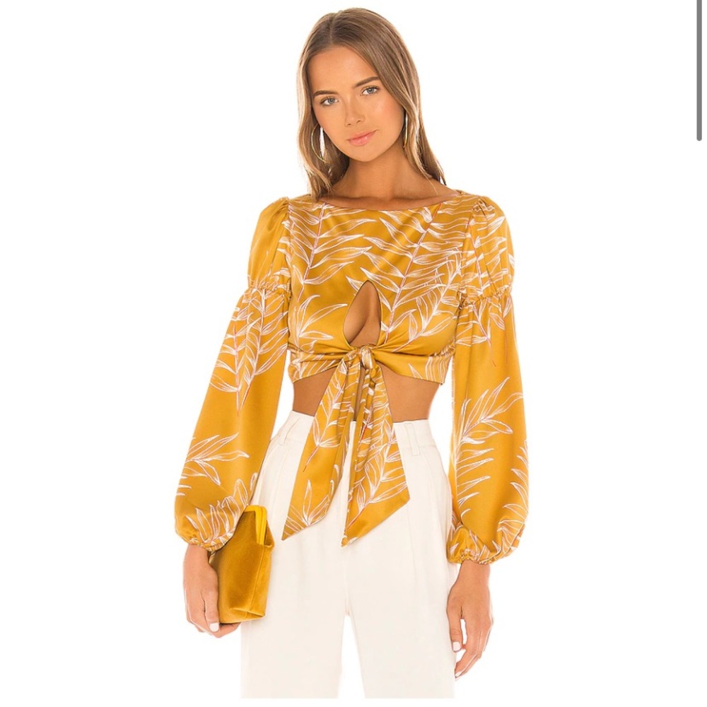 Marcia Top in Gold Tropical